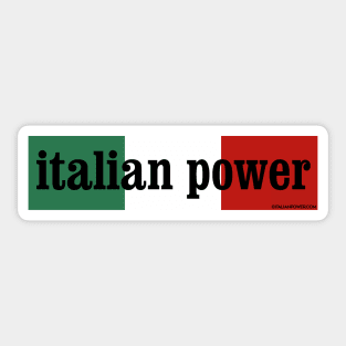 Retro Revival - “Italian Power” Bumper Sticker Sticker